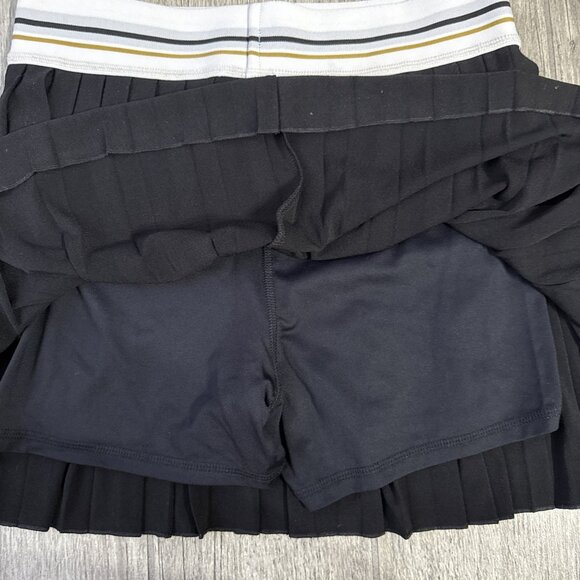 Vieux Jeu Tank Top Womens Small Med Black Pleated Back Tennis Tank &Skirt Set - Picture 13 of 13